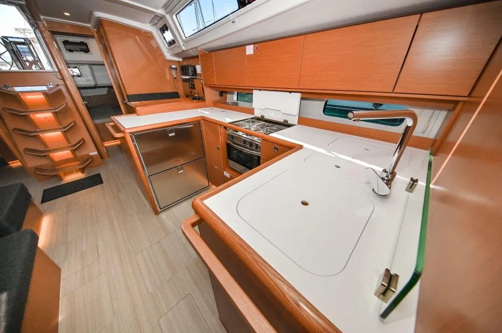 Galley of BOSUN, a Bavaria C46 sailboat at Zadar, Croatia
