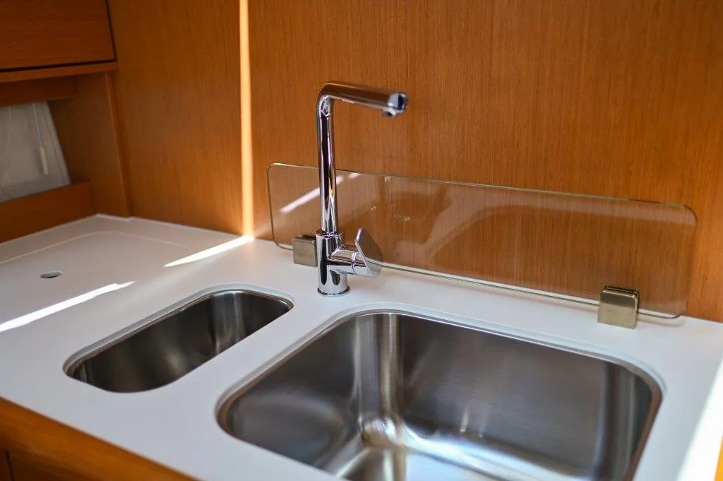 Galley of BOSUN, a Bavaria C46 sailboat at Zadar, Croatia