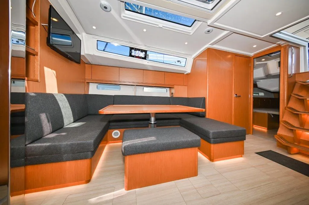 Salon of BOSUN, a Bavaria C46 sailboat at Zadar, Croatia