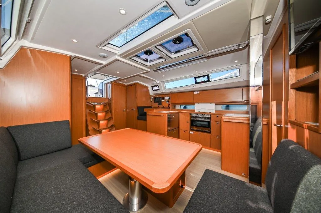 Salon of BOSUN, a Bavaria C46 sailboat at Zadar, Croatia