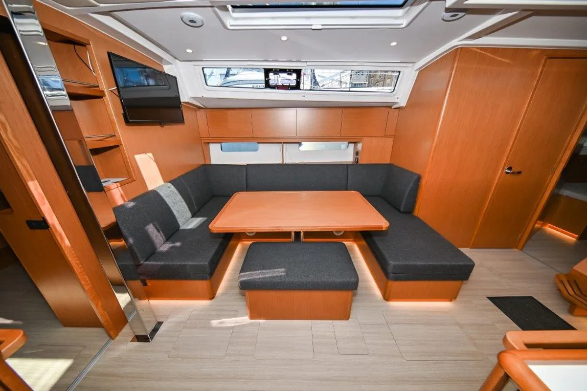Salon of BOSUN, a Bavaria C46 sailboat at Zadar, Croatia
