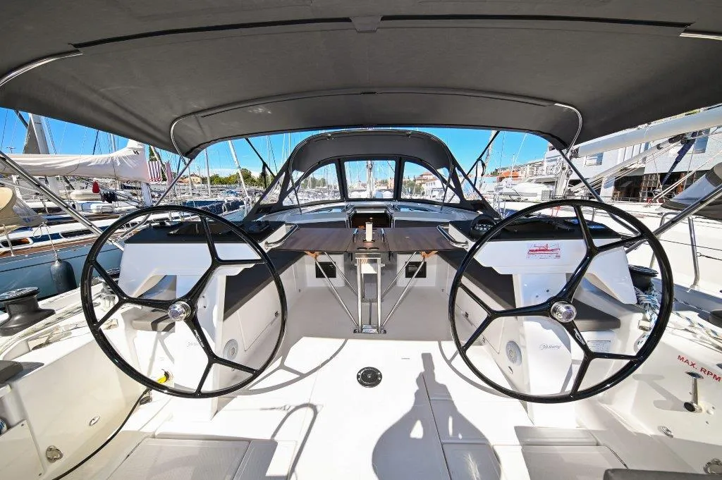 Cockpit of BOSUN, a Bavaria C46 sailboat at Zadar, Croatia