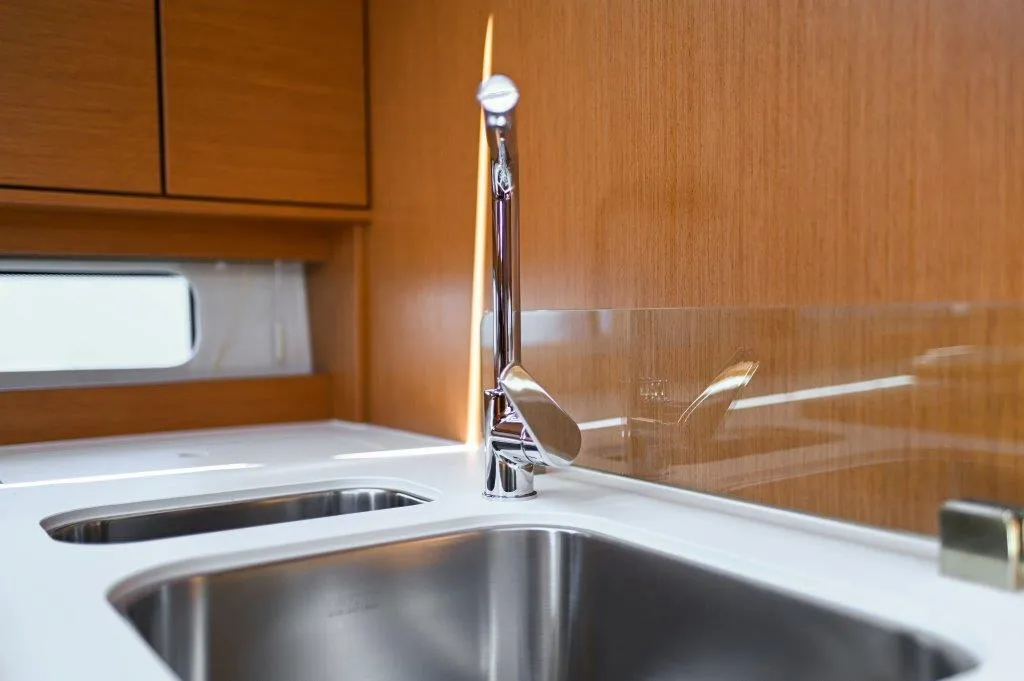 Galley of BOSUN, a Bavaria C46 sailboat at Zadar, Croatia