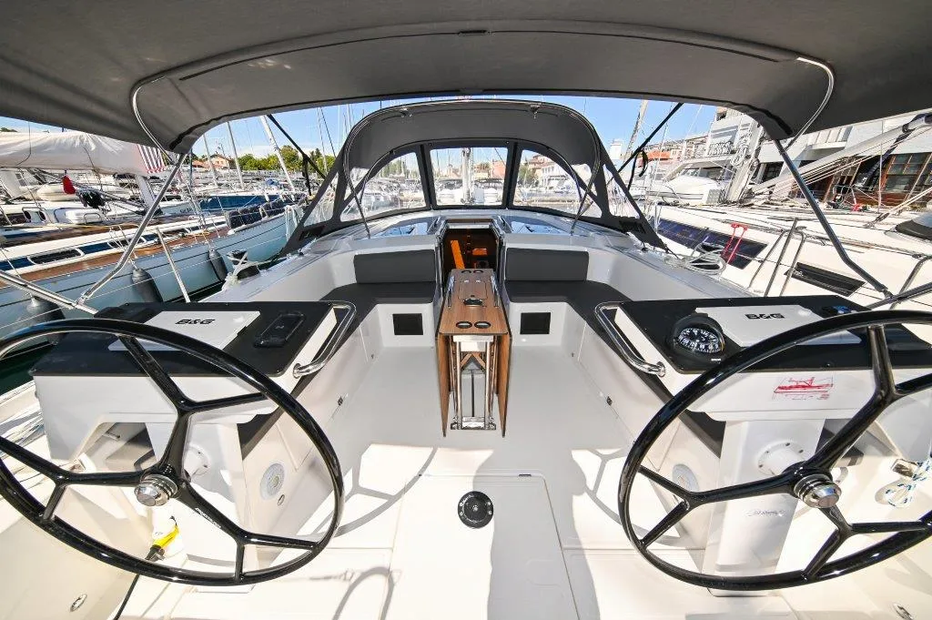 Cockpit of BOSUN, a Bavaria C46 sailboat at Zadar, Croatia