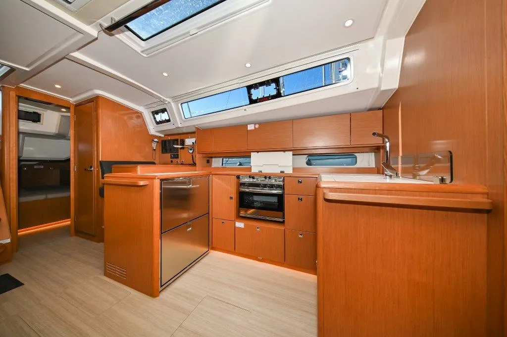 Galley of BOSUN, a Bavaria C46 sailboat at Zadar, Croatia