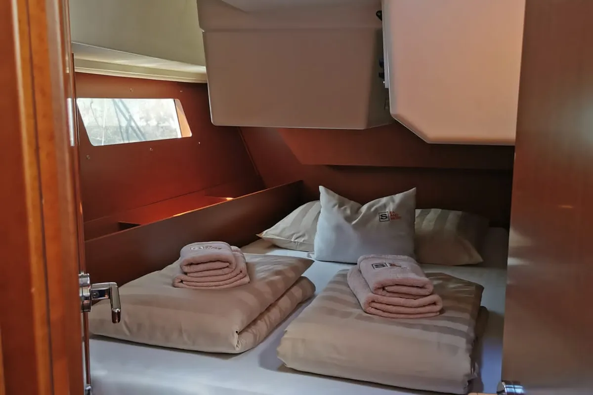 Cabin on First, a Beneteau Oceanis 41.1 sailboat at Općina Rogoznica, Croatia