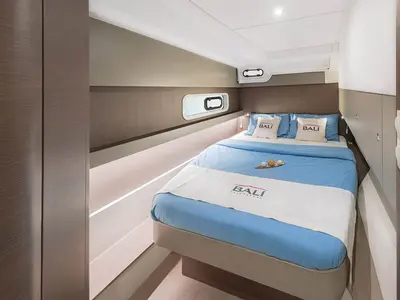 Cabin on Play, a Bali Catspace catamaran at Dubrovnik, Croatia
