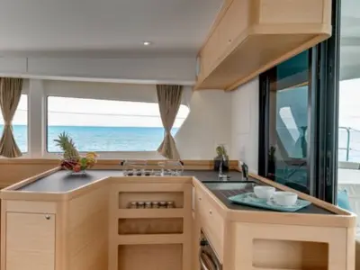 Galley of Queen Annezia, a Lagoon 42 catamaran at Municipal Unit of Lefkada, Greece