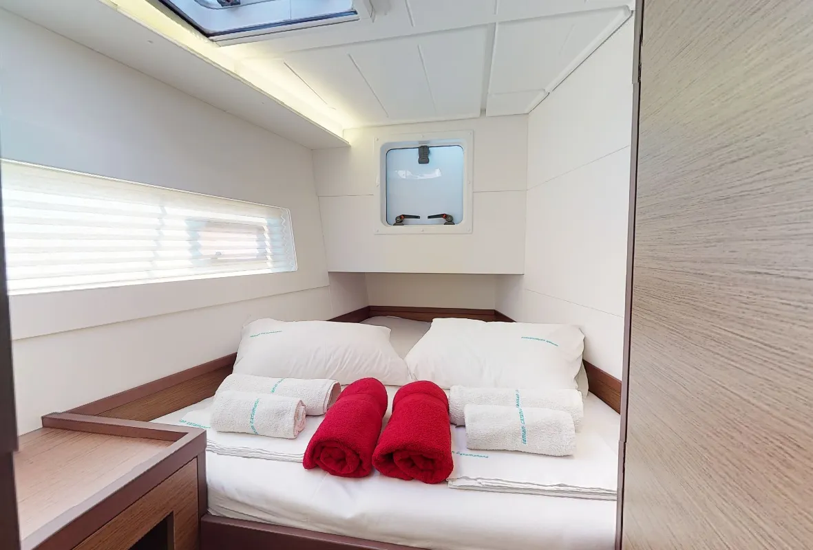 Cabin on Aello, a Lagoon 40 catamaran at Municipal Unit of Lefkada, Greece