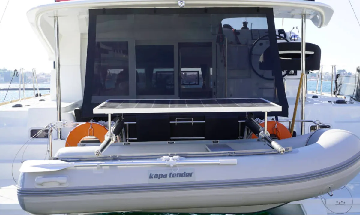 Aello, a Lagoon 40 catamaran at Municipal Unit of Lefkada, Greece