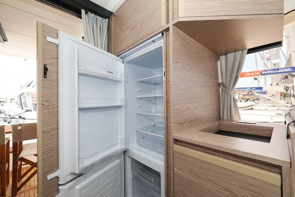 Galley of Pepper, a Greenline 45 Fly motor yacht at Grad Biograd na Moru, Croatia