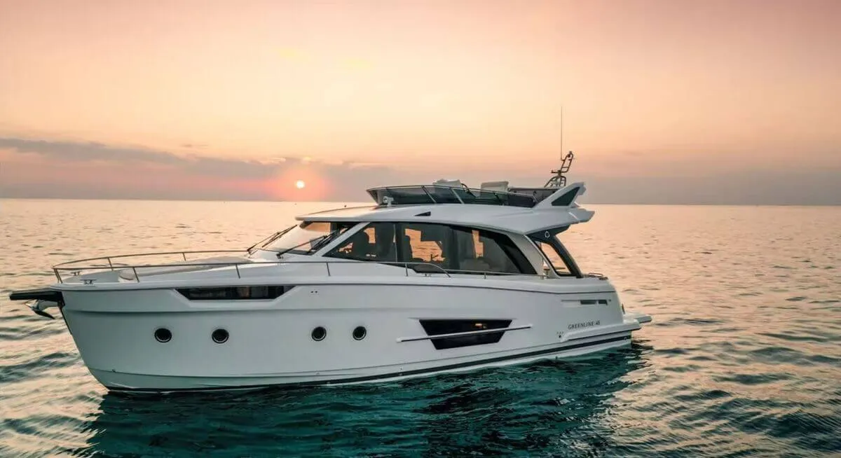 Exterior view of Pepper, a Greenline 45 Fly motor yacht at Grad Biograd na Moru, Croatia