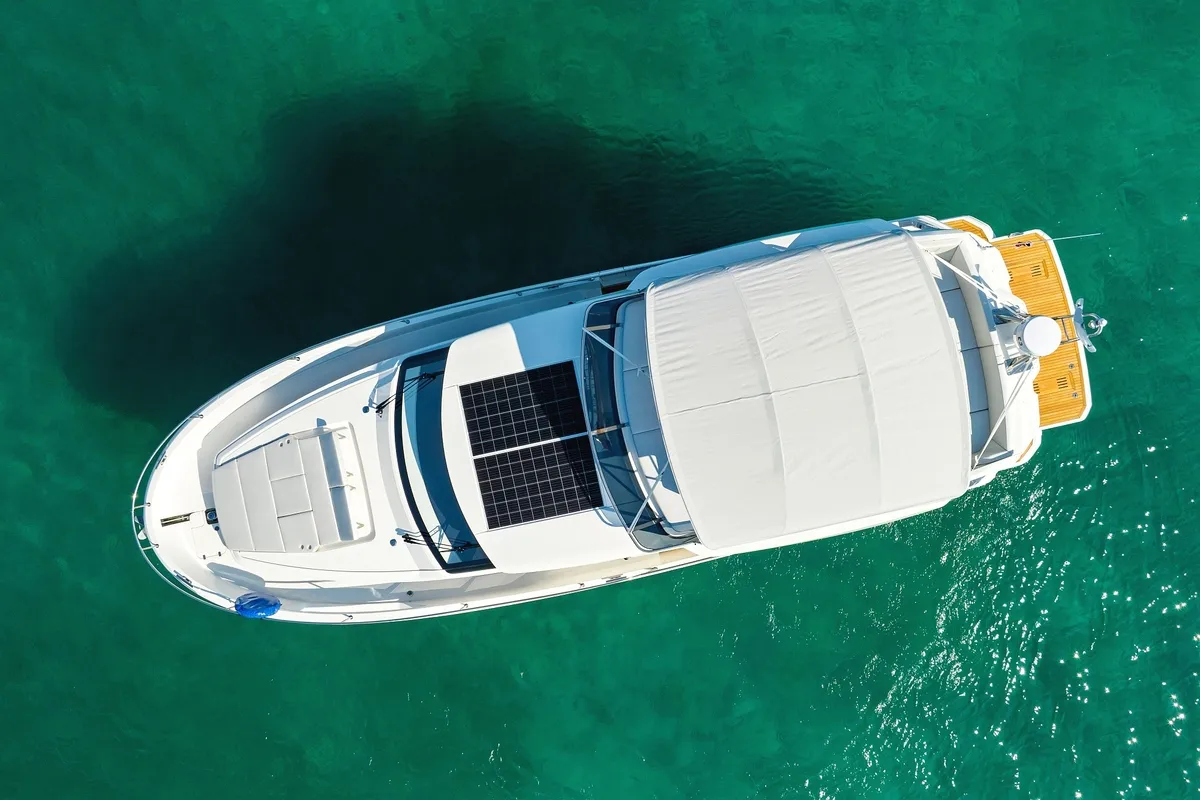 Exterior view of Pepper, a Greenline 45 Fly motor yacht at Grad Biograd na Moru, Croatia