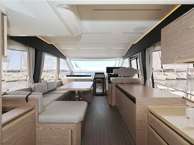 Salon of Pepper, a Greenline 45 Fly motor yacht at Grad Biograd na Moru, Croatia