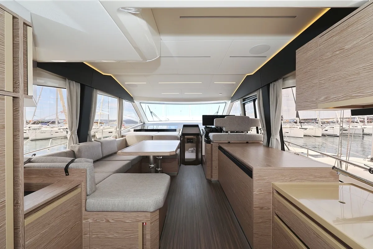 Salon of Pepper, a Greenline 45 Fly motor yacht at Grad Biograd na Moru, Croatia