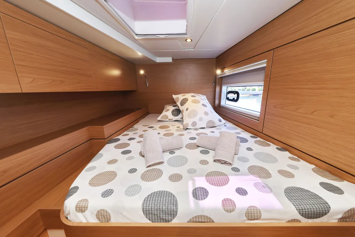 Cabin on Hermine, a Bali 4.6 catamaran at Seget Donji, Croatia