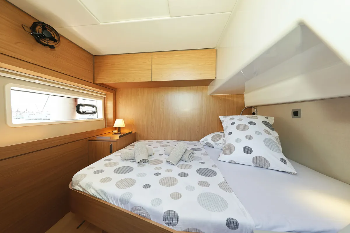 Cabin on Hermine, a Bali 4.6 catamaran at Seget Donji, Croatia
