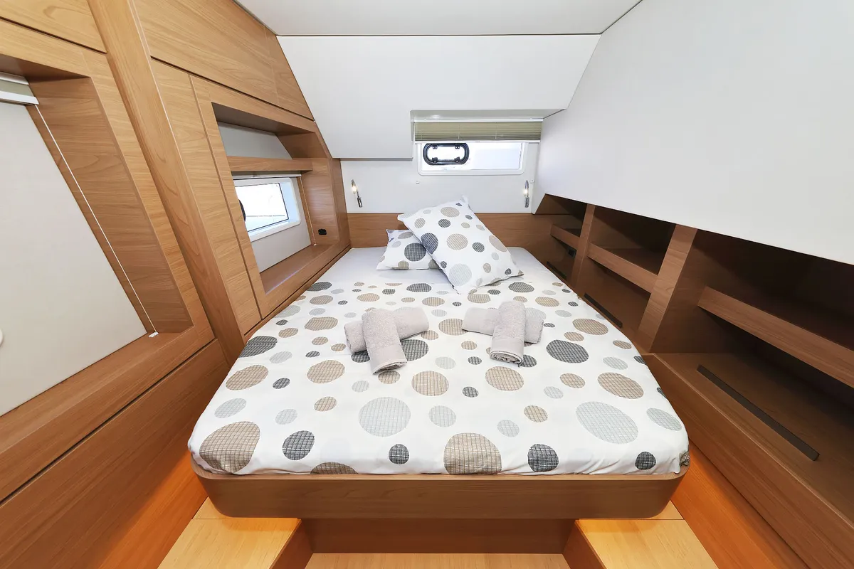 Cabin on Hermine, a Bali 4.6 catamaran at Seget Donji, Croatia