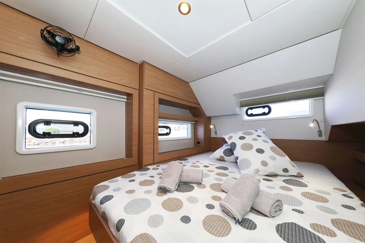 Cabin on Hermine, a Bali 4.6 catamaran at Seget Donji, Croatia