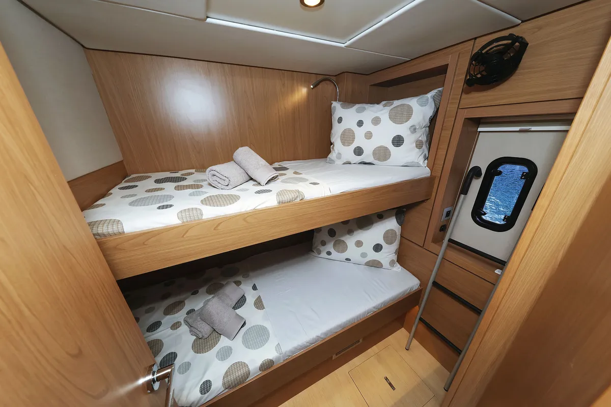 Cabin on Hermine, a Bali 4.6 catamaran at Seget Donji, Croatia