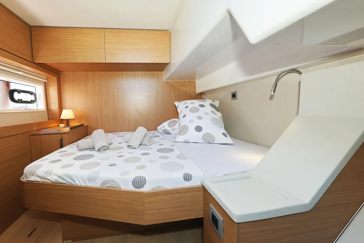 Cabin on Hermine, a Bali 4.6 catamaran at Seget Donji, Croatia