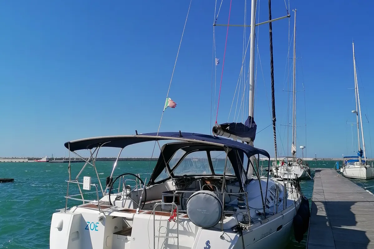 Zoe, a Beneteau Oceanis 46 sailboat at Bari, Italy