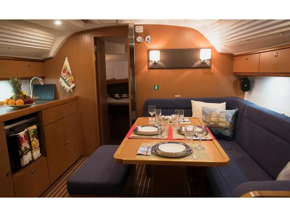 Salon of Erato, a Bavaria 41 Cruiser sailboat at Municipal Unit of Lefkada, Greece