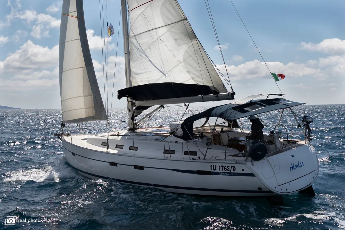 Aladar, a Bavaria Cruiser 50 sailboat at Puntone di Scarlino, Italy