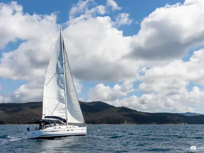 Aladar, a Bavaria Cruiser 50 sailboat at Puntone di Scarlino, Italy