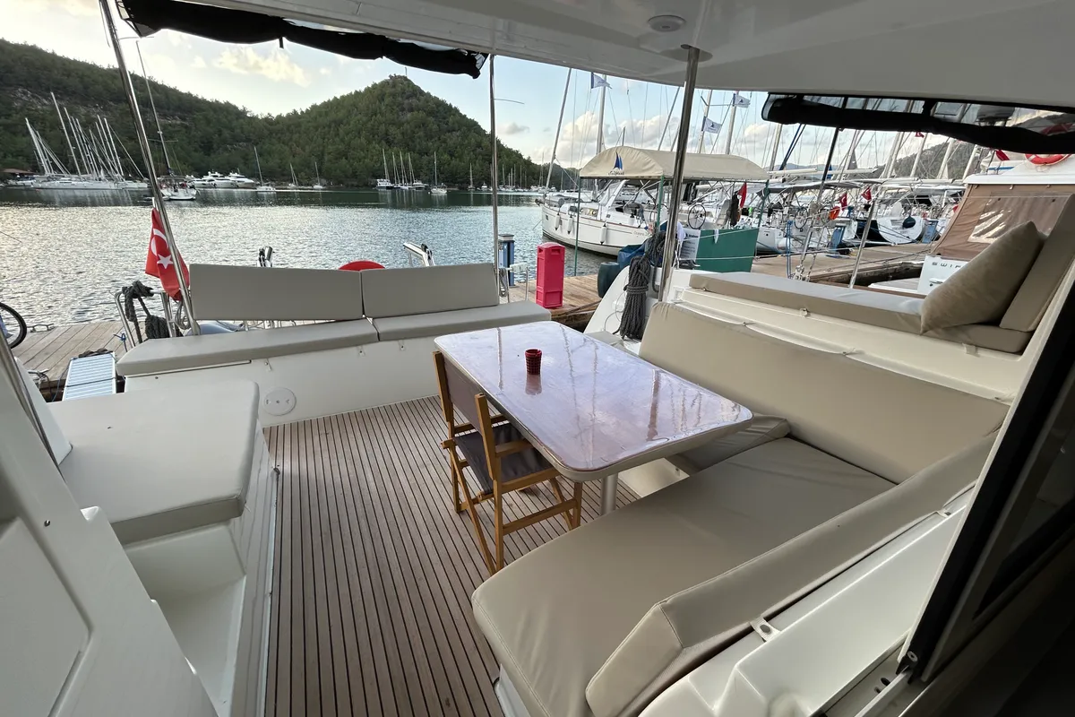 Sail Agena, a Lagoon 40 catamaran at Marmaris, Turkey
