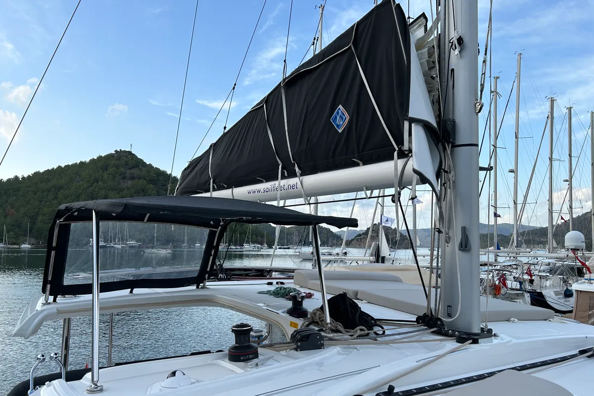 Sail Agena, a Lagoon 40 catamaran at Marmaris, Turkey