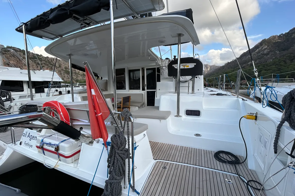 Sail Agena, a Lagoon 40 catamaran at Marmaris, Turkey