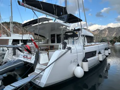 Sail Agena, a Lagoon 40 catamaran at Marmaris, Turkey