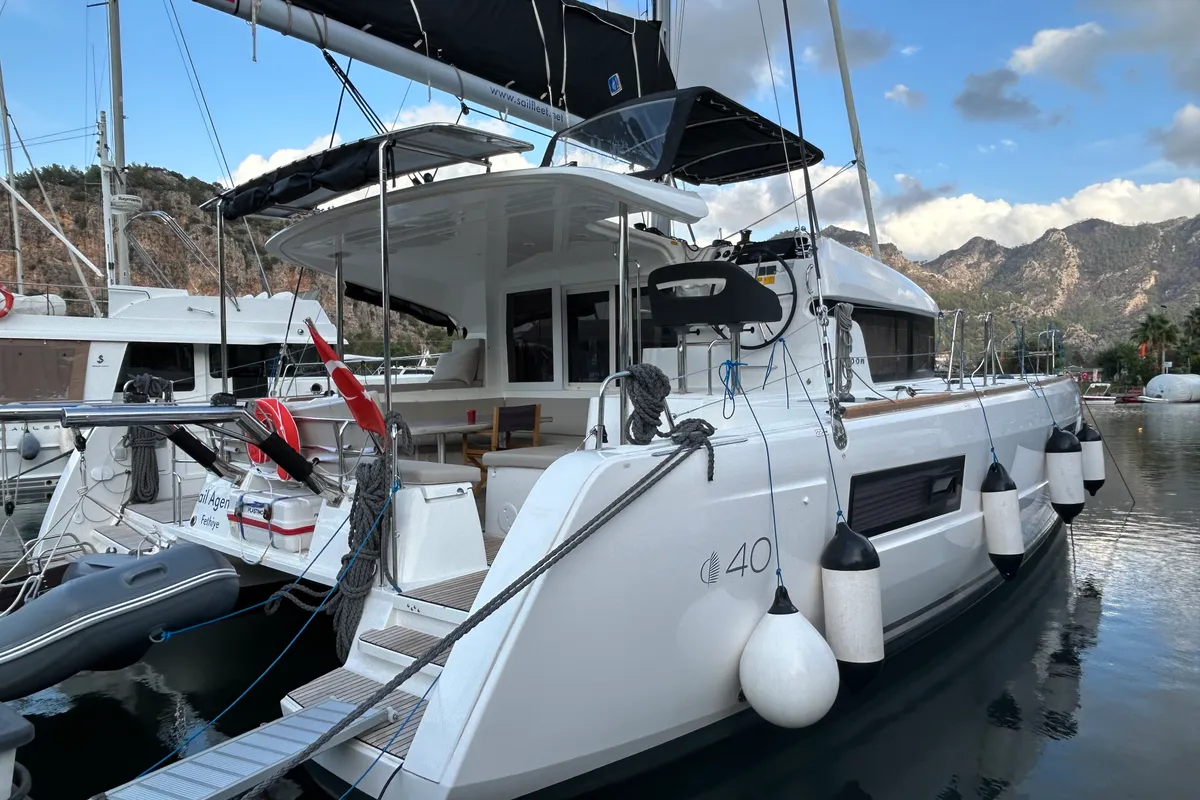 Sail Agena, a Lagoon 40 catamaran at Marmaris, Turkey