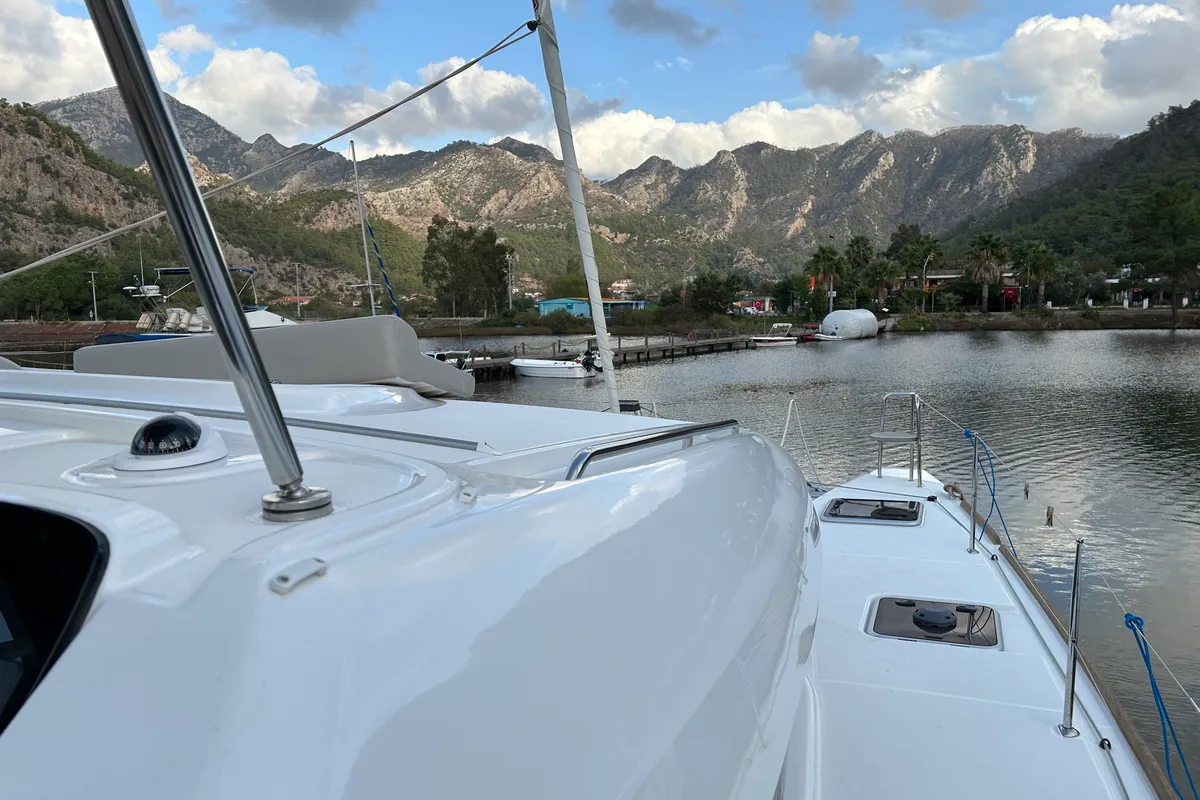 Sail Agena, a Lagoon 40 catamaran at Marmaris, Turkey