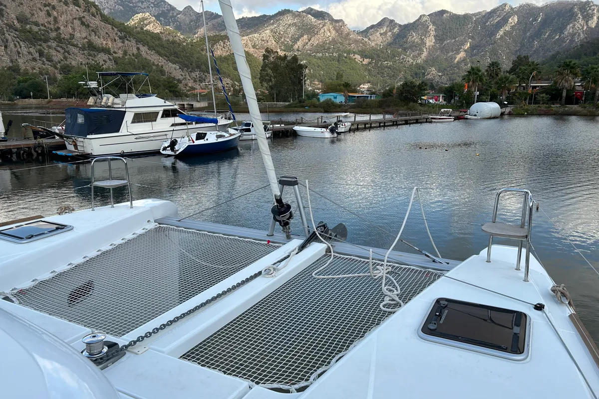 Sail Agena, a Lagoon 40 catamaran at Marmaris, Turkey