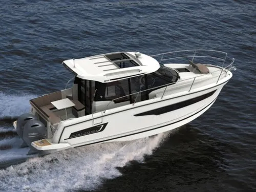 Exterior view of Blanca Rosa, a Jeanneau Merry Fisher 895 motorboat at Općina Sukošan, Croatia