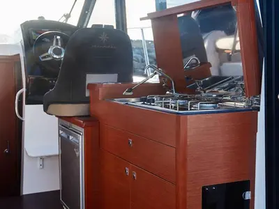 Galley of Blanca Rosa, a Jeanneau Merry Fisher 895 motorboat at Općina Sukošan, Croatia