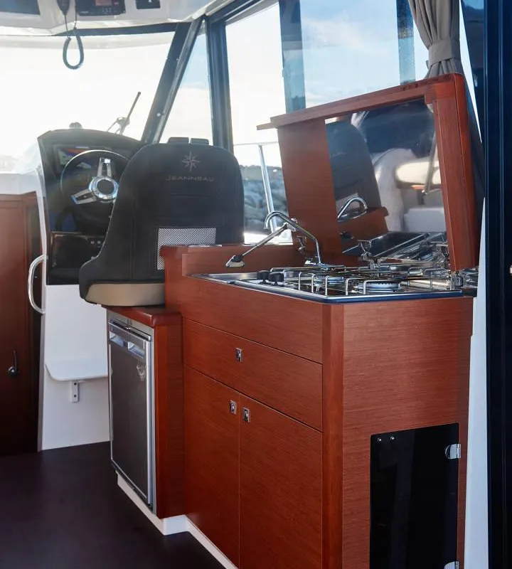 Galley of Blanca Rosa, a Jeanneau Merry Fisher 895 motorboat at Općina Sukošan, Croatia