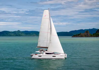 Triumpho, a Fountaine Pajot Saba 50 catamaran at Pa Khlok, Thailand