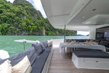 Triumpho, a Fountaine Pajot Saba 50 catamaran at Pa Khlok, Thailand