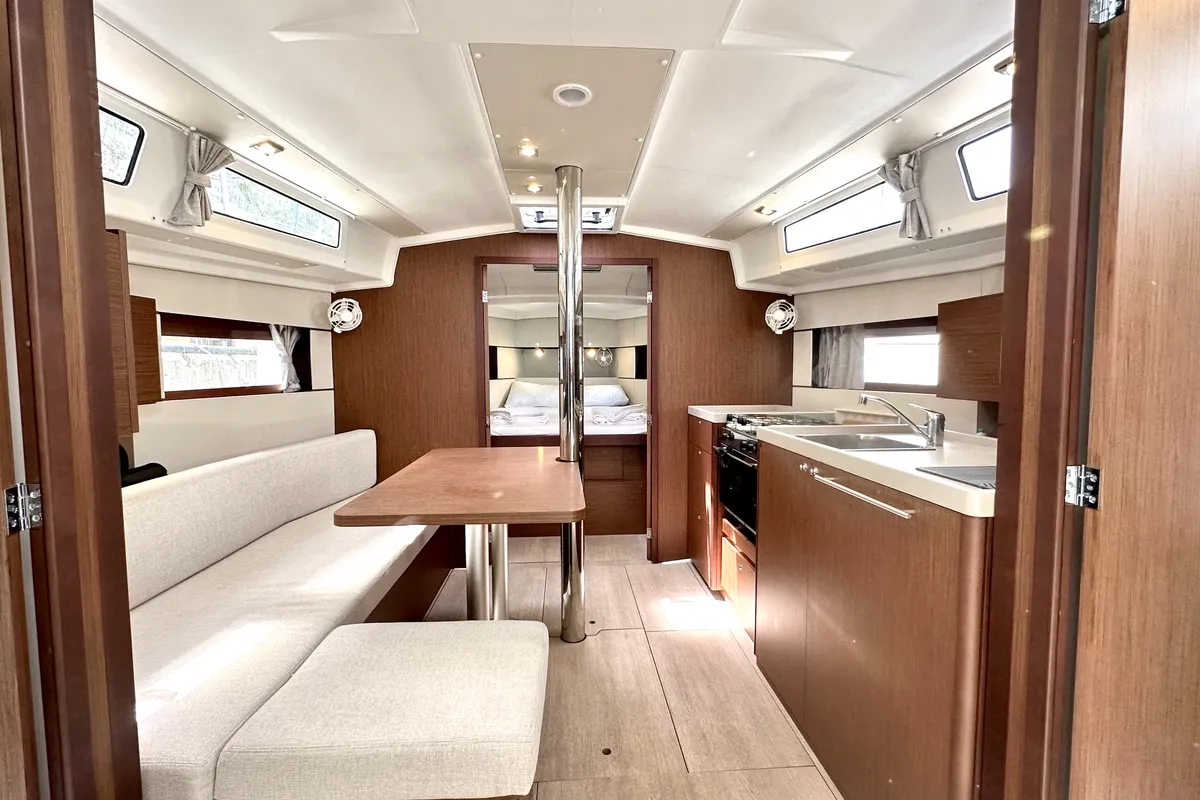 Salon of Sail Pride, a Beneteau Oceanis 38.1 sailboat at Marmaris, Turkey