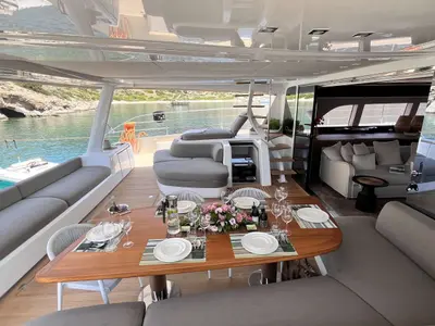 Just Marie 2, a Lagoon Seventy 8 catamaran at Athens, Marina Delta Kallithea, Greece