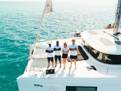 Sofia, a Lagoon 46 catamaran at Azam Marina, Tanzania