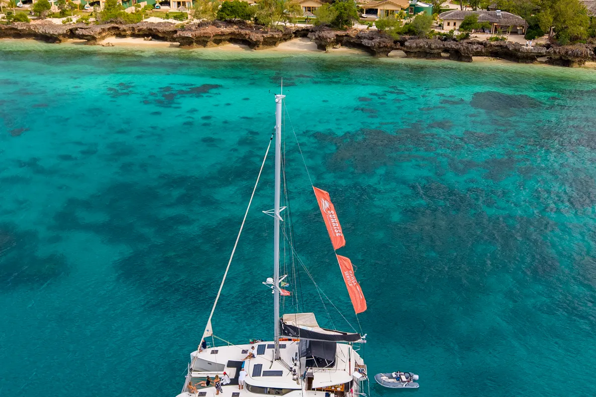 Sofia, a Lagoon 46 catamaran at Azam Marina, Tanzania