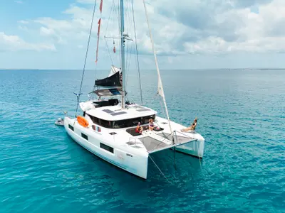 Sofia, a Lagoon 46 catamaran at Azam Marina, Tanzania