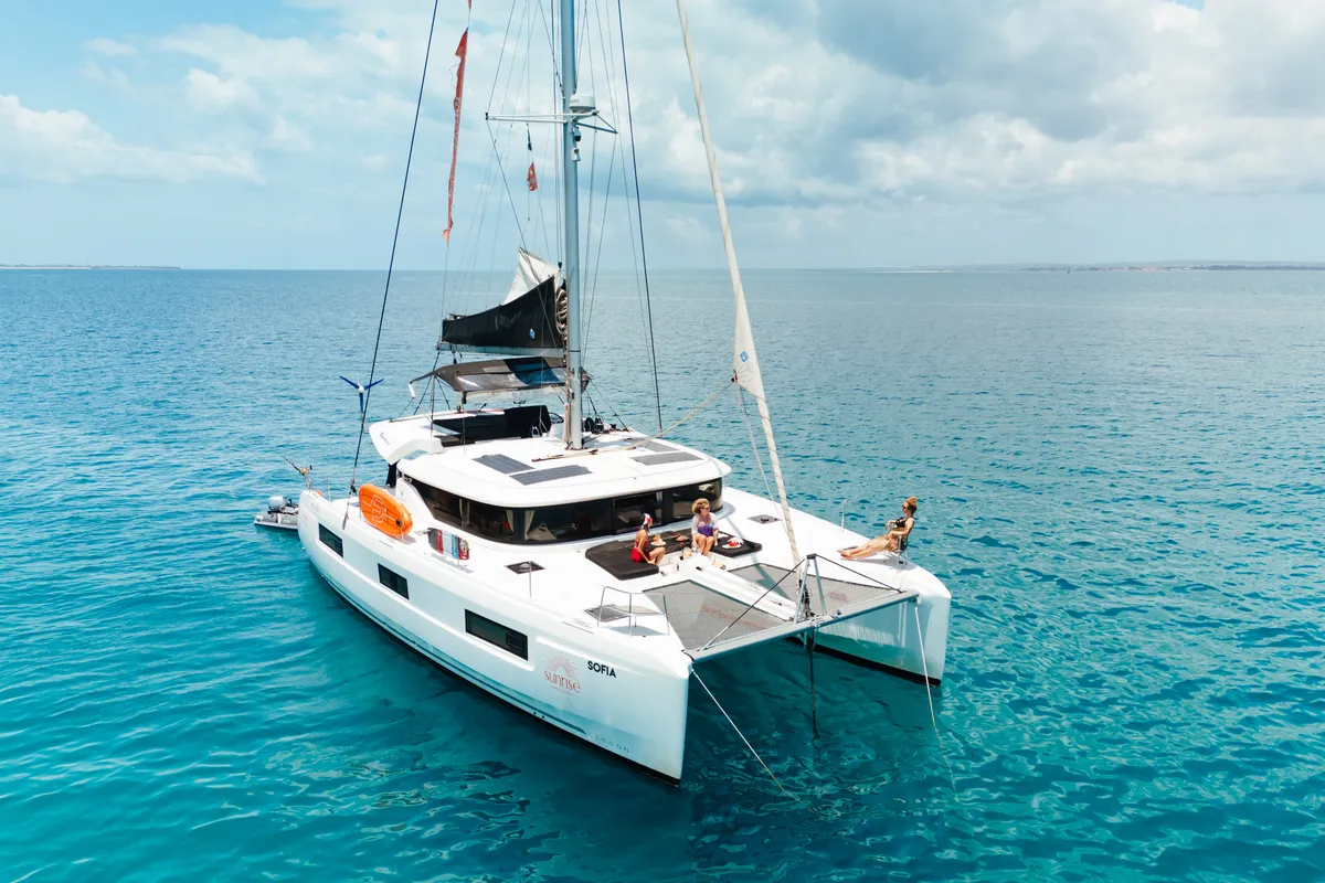 Sofia, a Lagoon 46 catamaran at Azam Marina, Tanzania