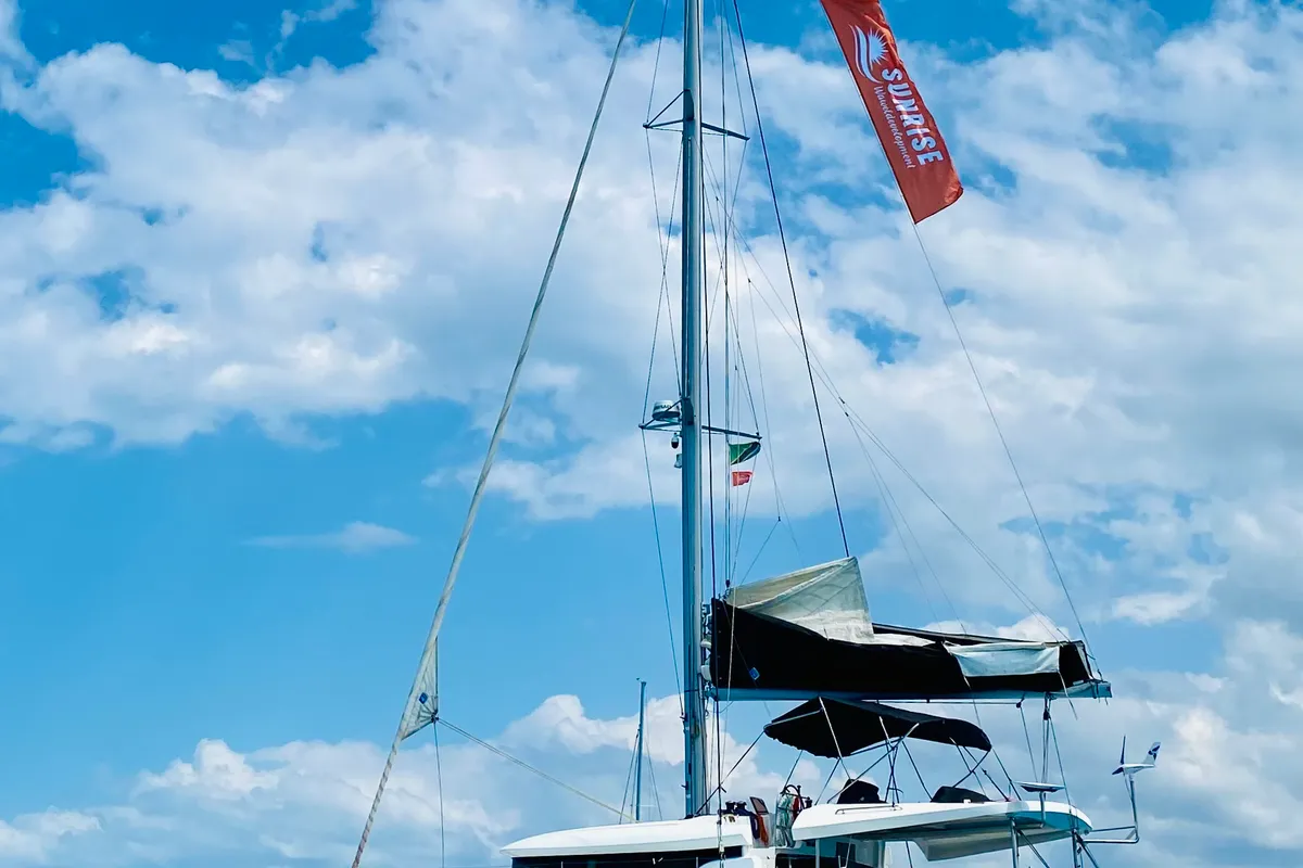 Sofia, a Lagoon 46 catamaran at Azam Marina, Tanzania