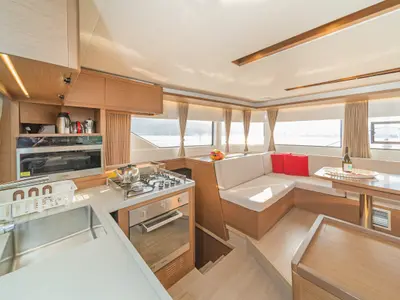 Galley of Andromeda, a Lagoon 50 catamaran at Municipal Unit of Lefkada, Greece
