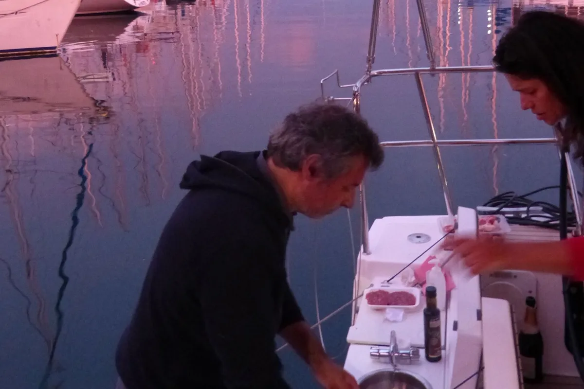 Deck of Mar Me Quer, a Dufour 360 Grand Large sailboat at Portimão, Portugal